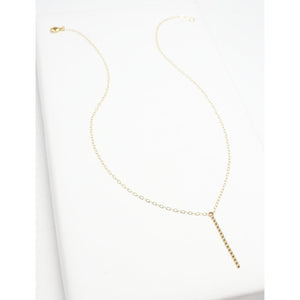 Accent Vertical Bar Beaded Long Necklace