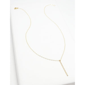 Accent Vertical Bar Dotted Necklace