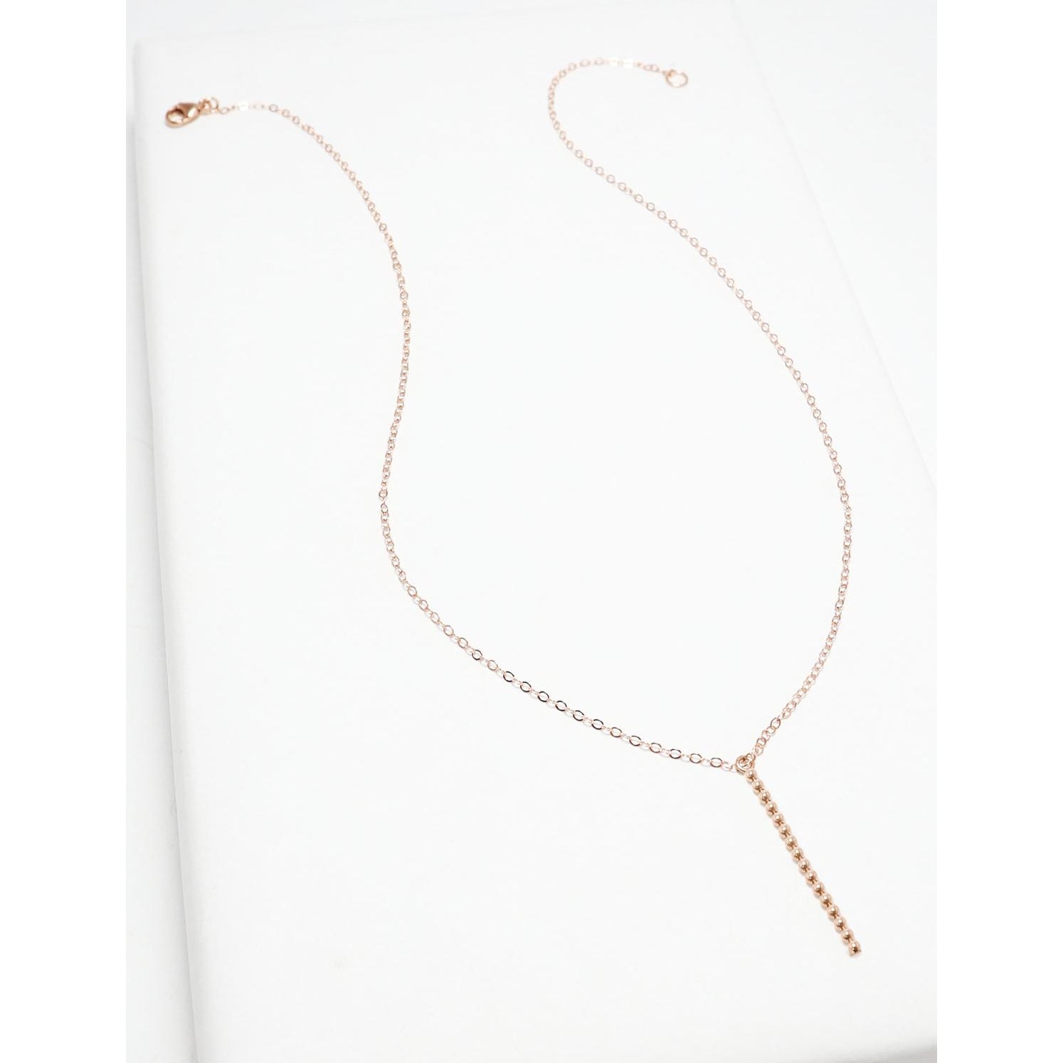 Accent Vertical Bar Beaded Necklace
