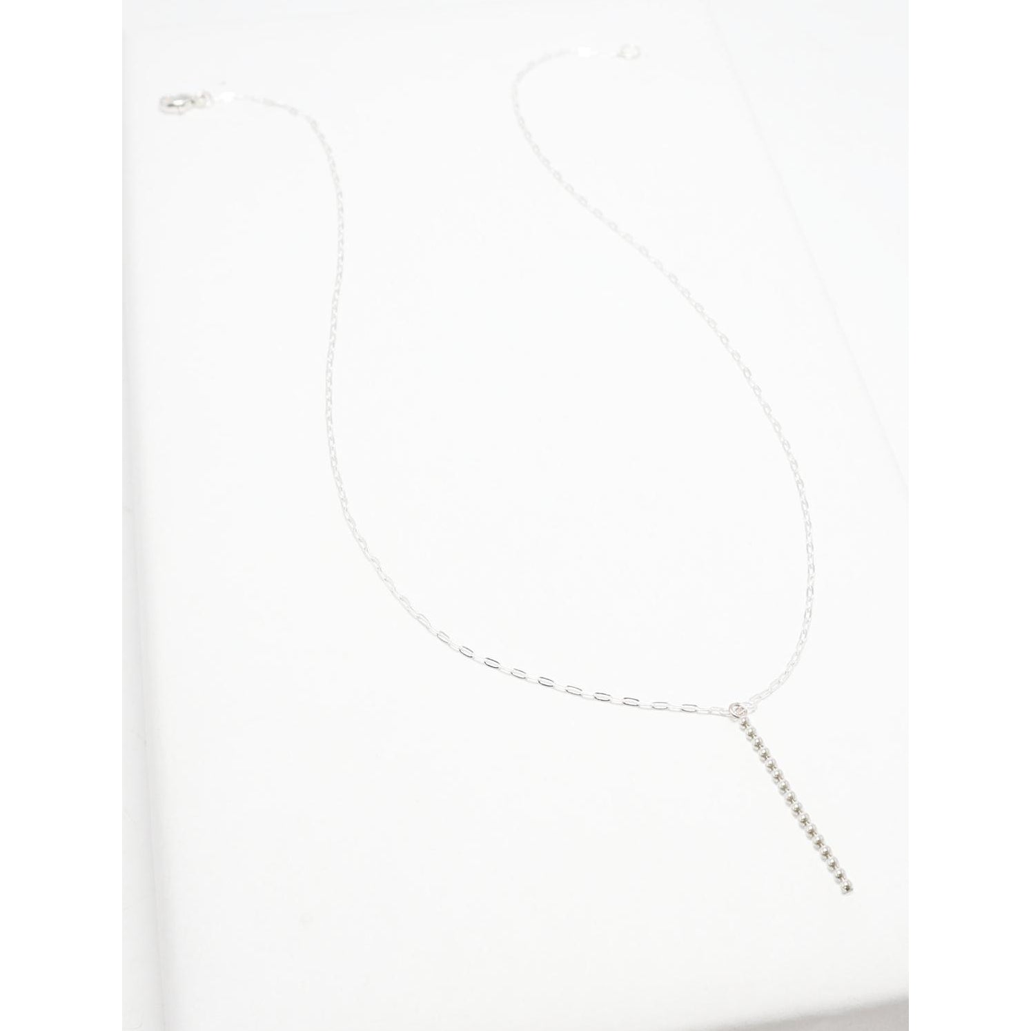Accent Vertical Bar Beaded Necklace