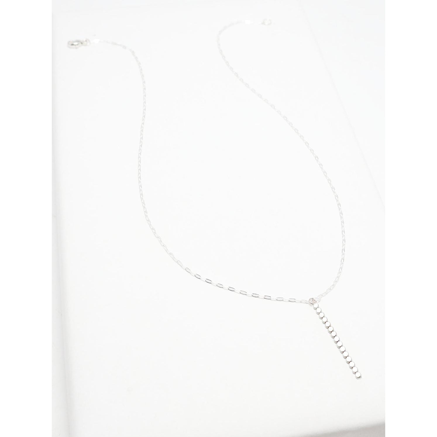 Accent Vertical Bar Flat Beaded Necklace