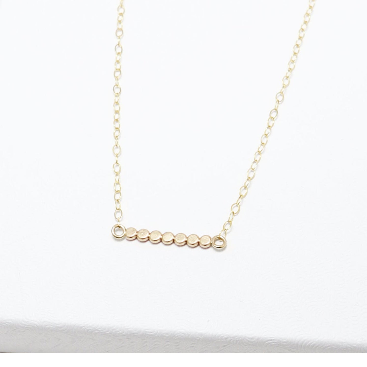 Accent Short Flat Beaded Necklace