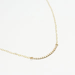 Accent Short Curved Flat Beaded Necklace