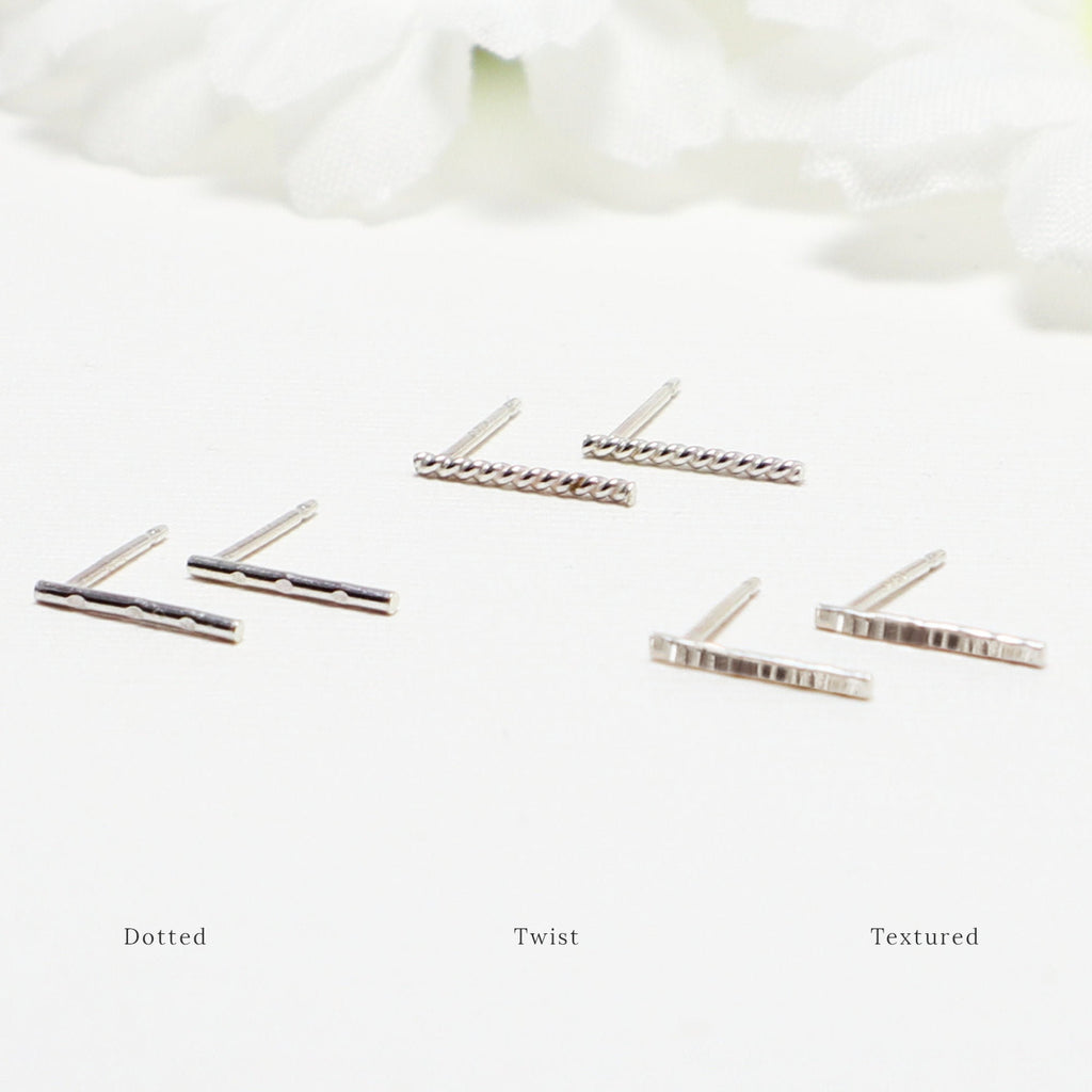 Accent Silver Textured Stud Earrings