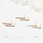 Accent Gold Textured Stud Earrings