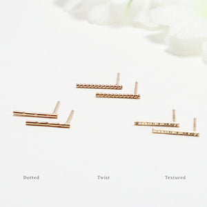 Accent Gold Textured Stud Earrings