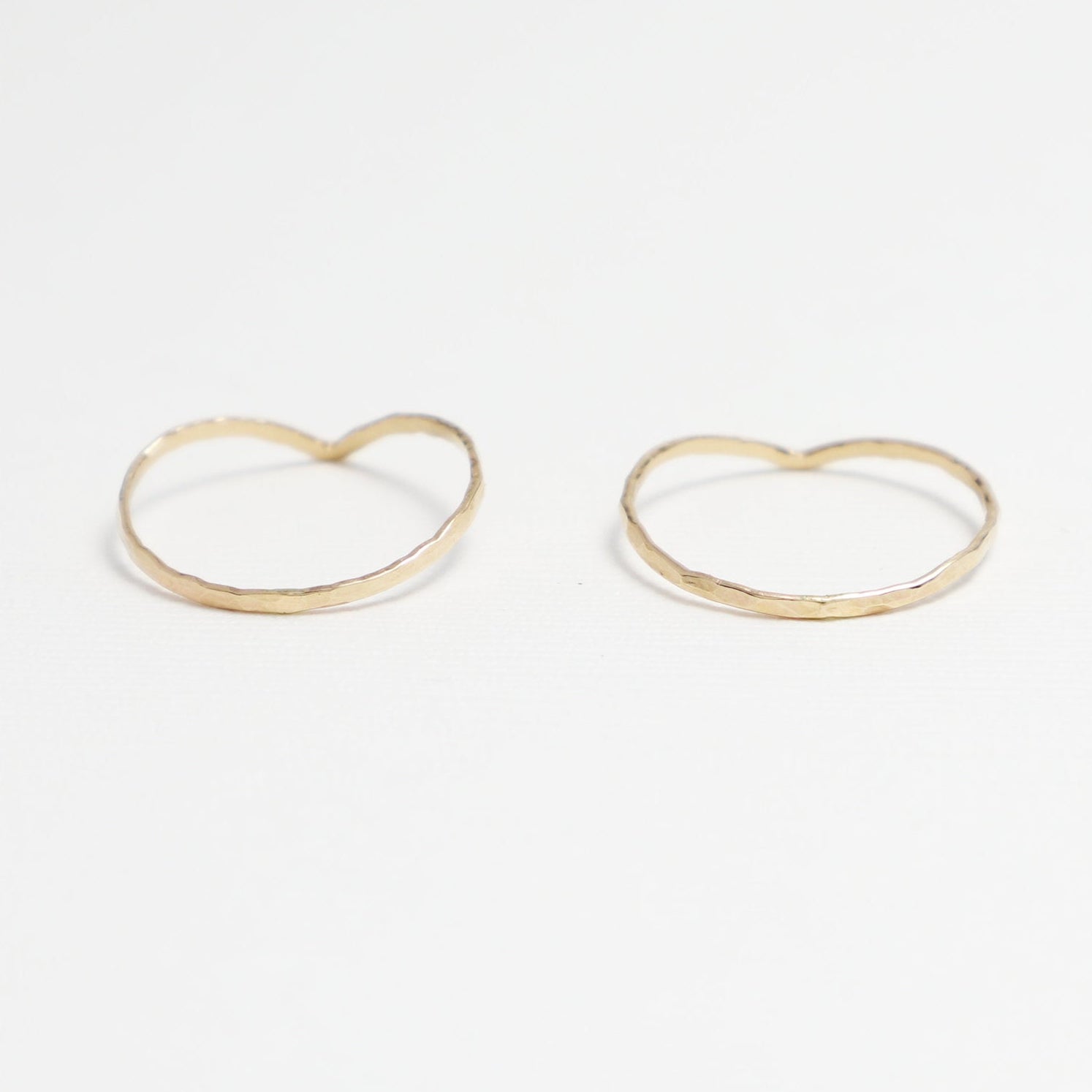 The 2 Esprit Hammered Rings