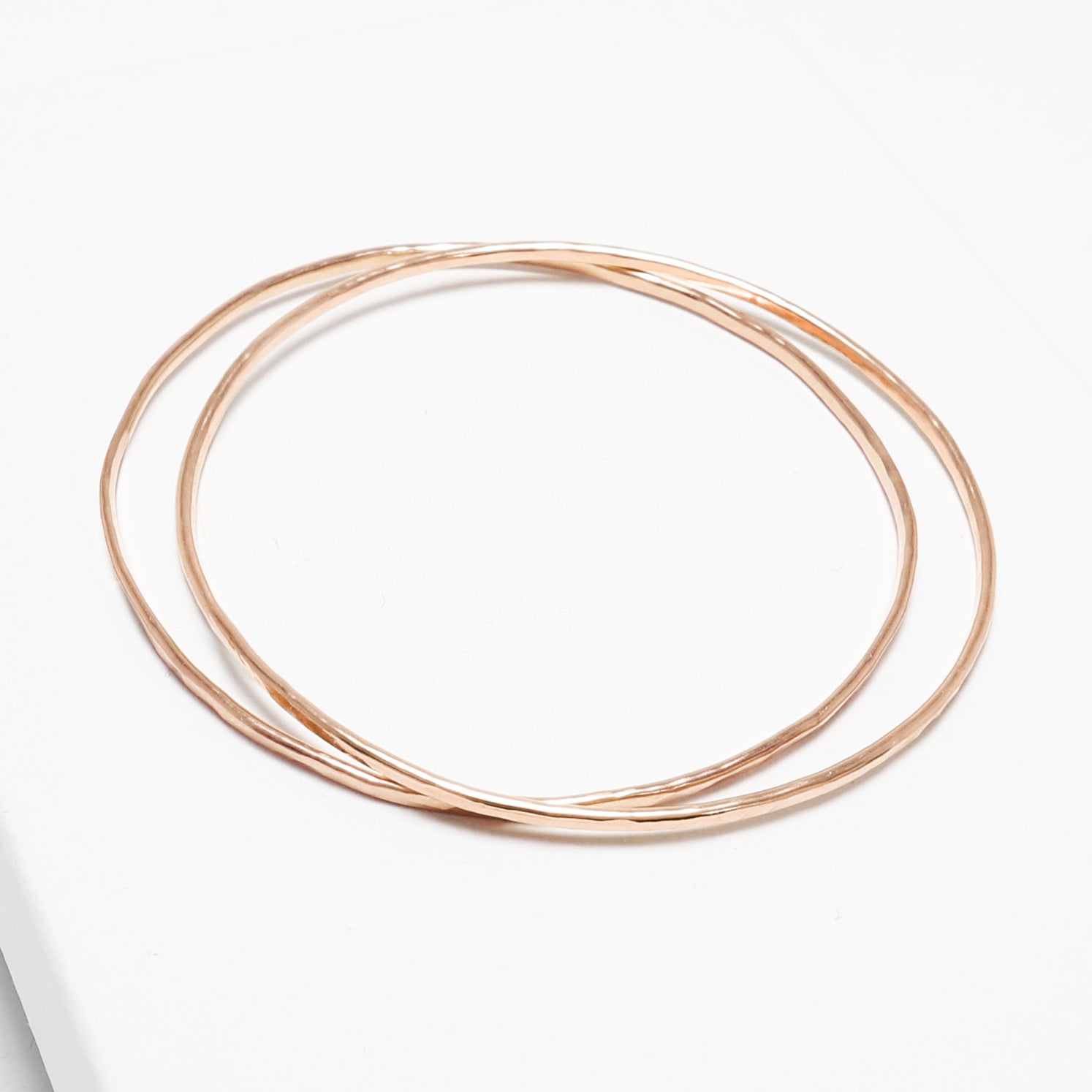 The 2 Hammered Celebration Bangles – Irresistibly Minimal