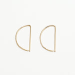 Selene Line Hammered Earrings