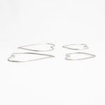 Heart Hoop Silver Large Earrings