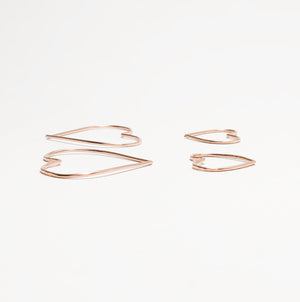 Heart Hoop 14K Rose Gold-Filled Earrings