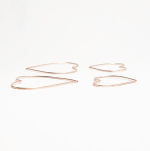 Heart Hoop 14K Rose Gold-Filled Large Earrings