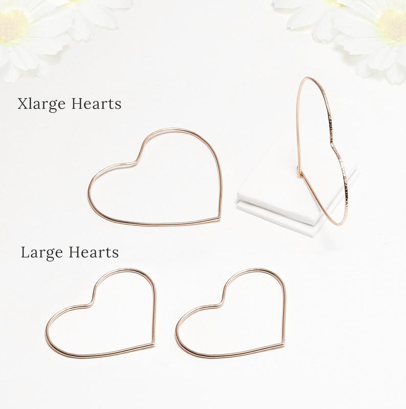 Heart Hoop 14K Rose Gold-Filled Large Earrings
