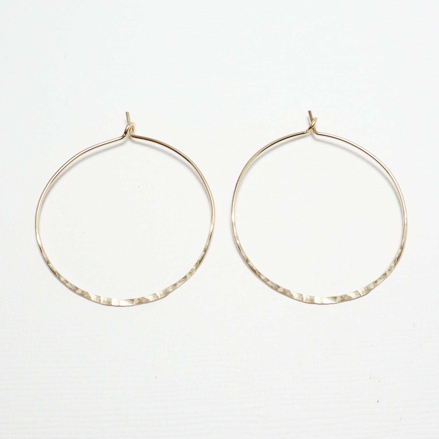 Minute Large Hammered Earrings