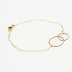 Unity Linked Dainty Circle Gold-Filled Bracelets