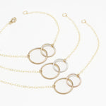 Unity Linked Dainty Circle Gold-Filled Bracelets