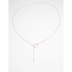 Accent Lariat Line Hammered Necklace