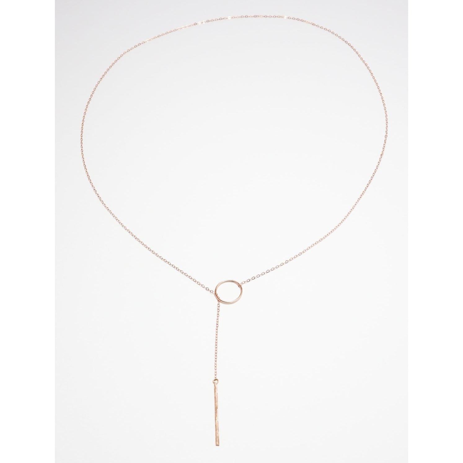 Accent Lariat Hammered Necklace
