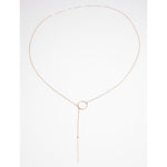Accent Lariat Flat Beaded Necklace