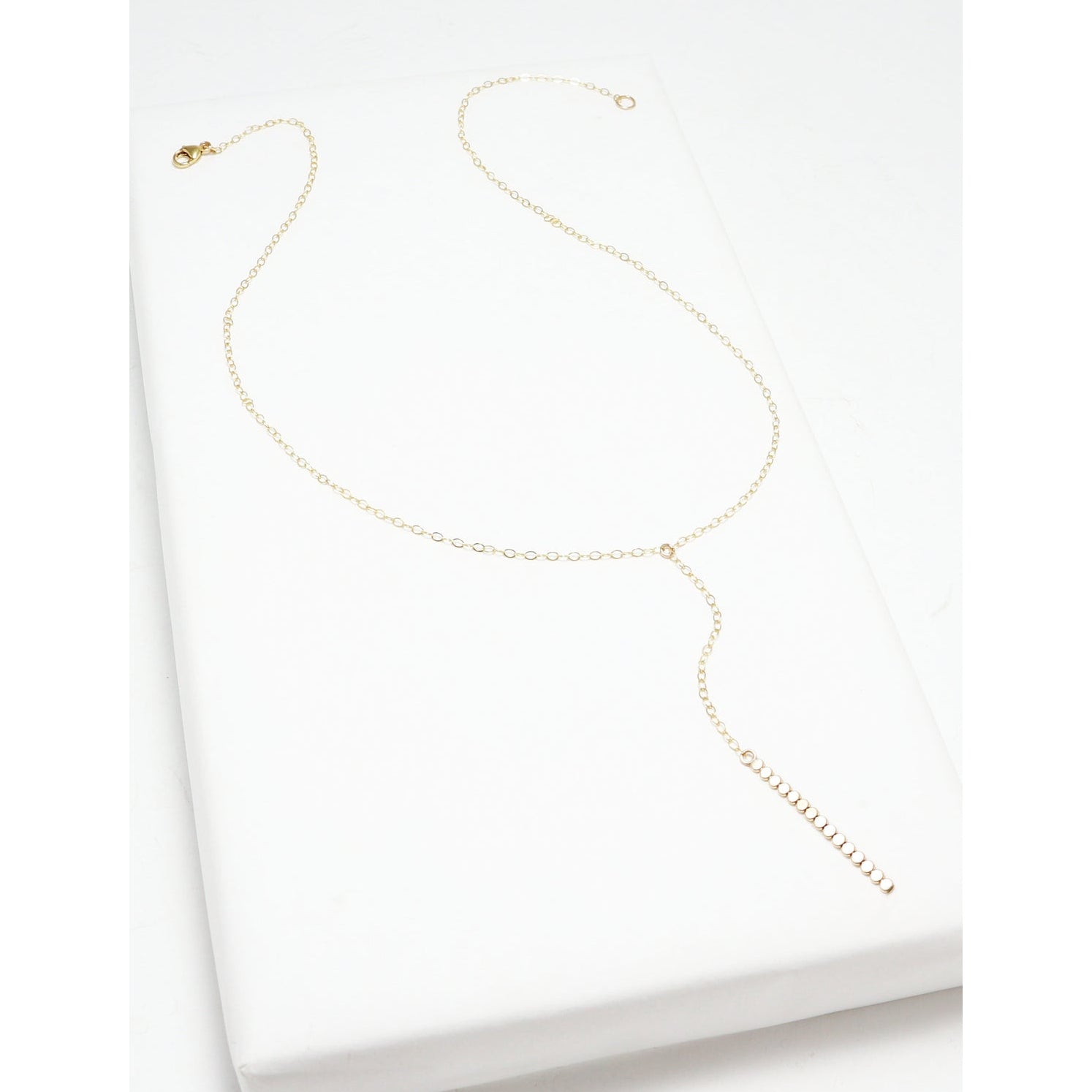 Accent Y-Style Flat Beaded Necklace