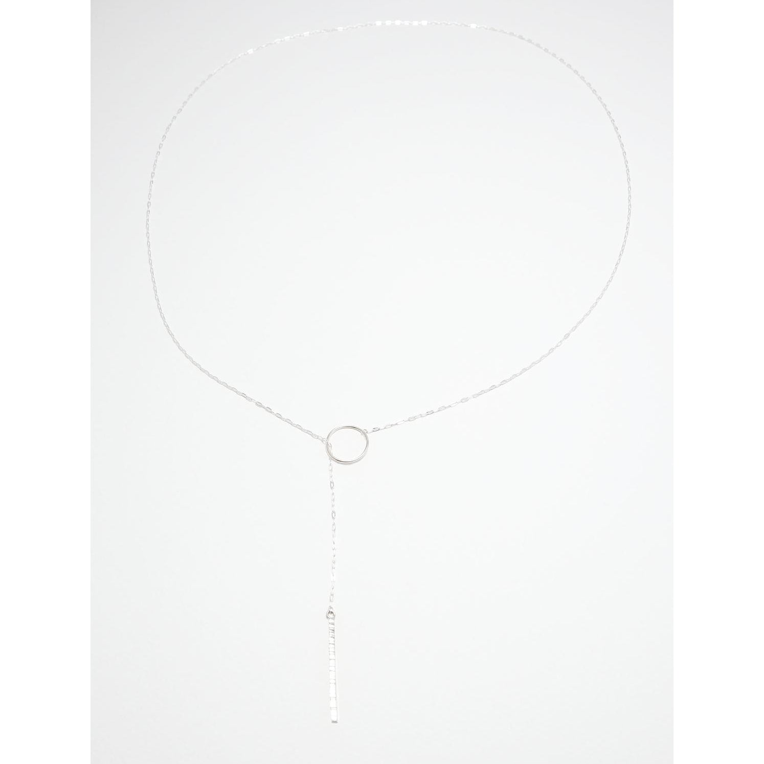 Accent Lariat Line Hammered Necklace