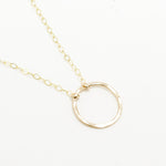 Unity Hammered Circle Necklace