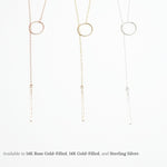 Accent Lariat Line Hammered Necklace