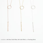 Accent Lariat Hammered Necklace