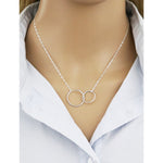 Unity Linked Large Circle Silver Necklace