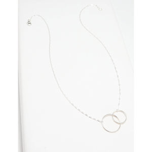 Unity Linked Large Circle Silver Necklace