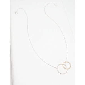 Unity Linked Large Circle Silver Necklace