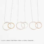Unity Linked Large Circle Silver Necklace