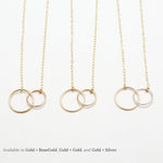 Unity Linked Dainty Circle Gold Necklace