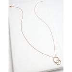 Unity Vertical Linked Circle RoseGold Necklace