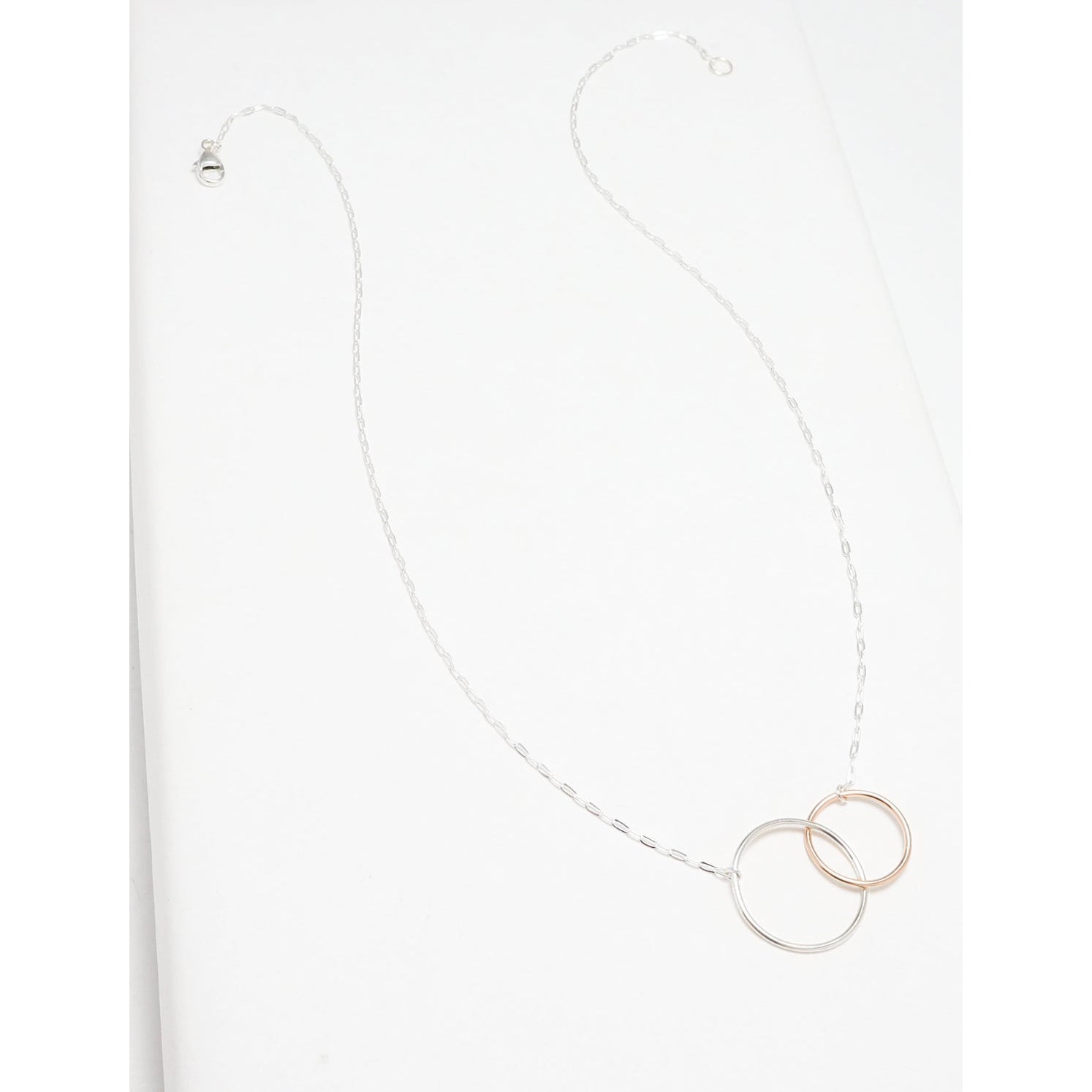Unity Linked Large Circle Silver Necklace