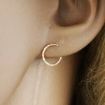 Reverie Line Hammered Earrings