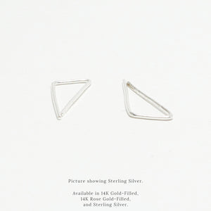 Triad Line Hammered Earrings
